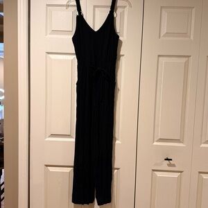 Derek Heart Women's Black Sleeveless V-Neck One-Piece Jumpsuit S Office Boho